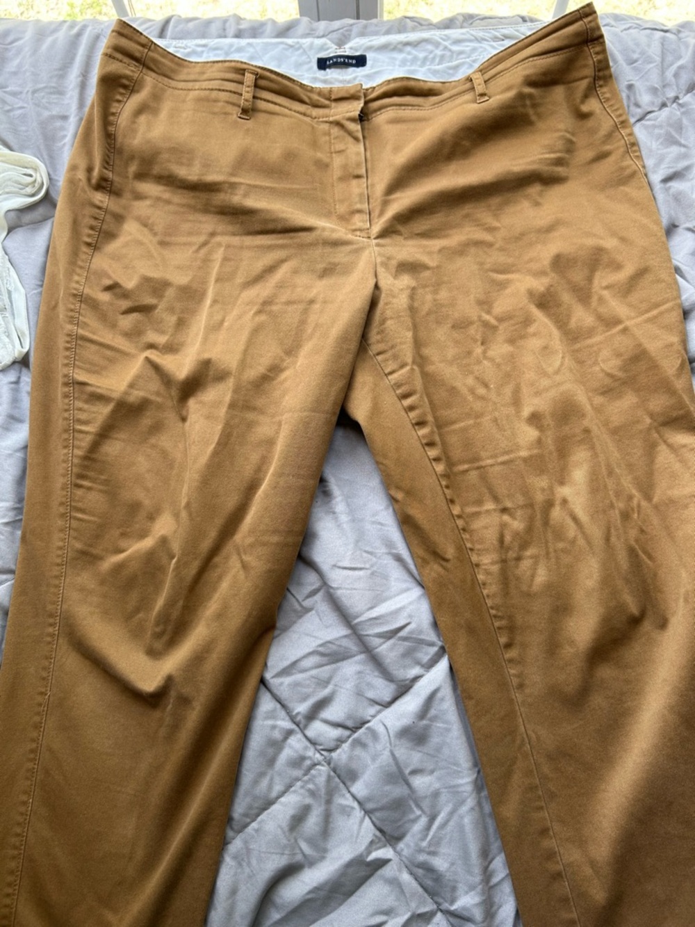 💚3/$25 Lands' End 18w khaki tan casual pants